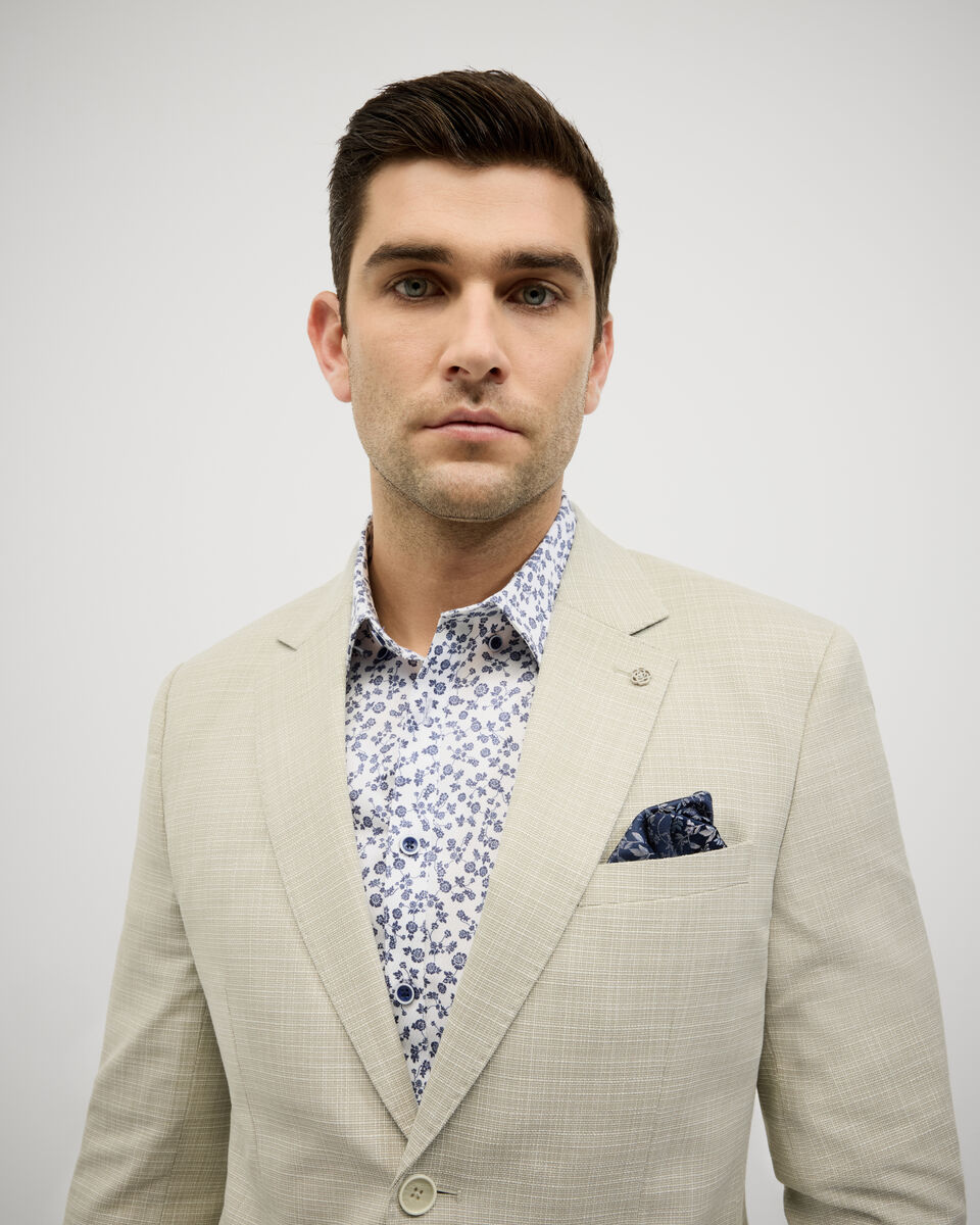 Single Breasted Textured Tailored Blazer, Sage, hi-res
